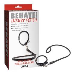 Black Sexy Slave Collar&Leash — photo 1